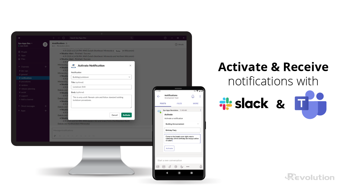 Microsoft Teams and Slack Collaboration Tools for Mass Notification
