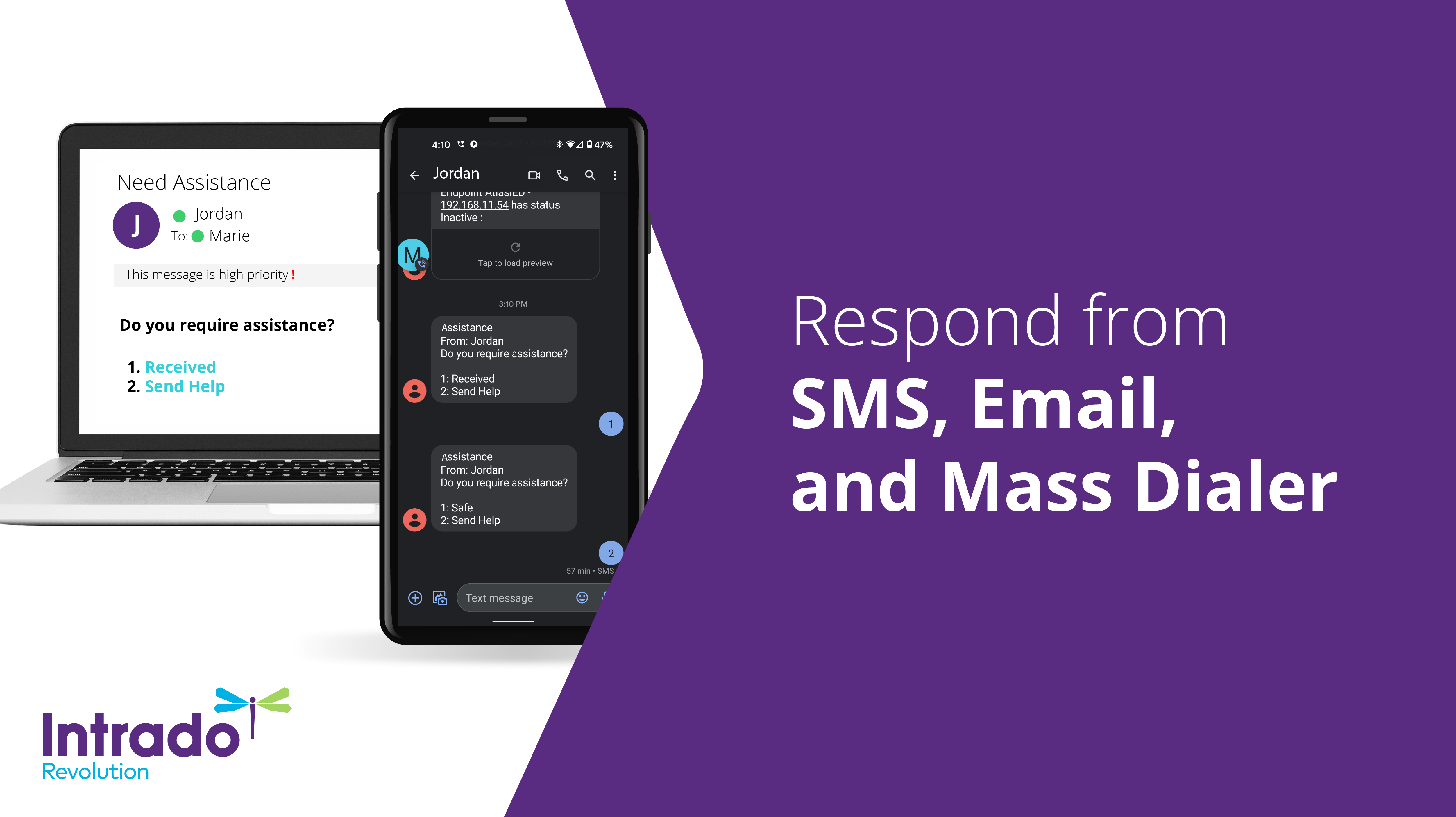 SMS, Email, and Mass Dialer Responses