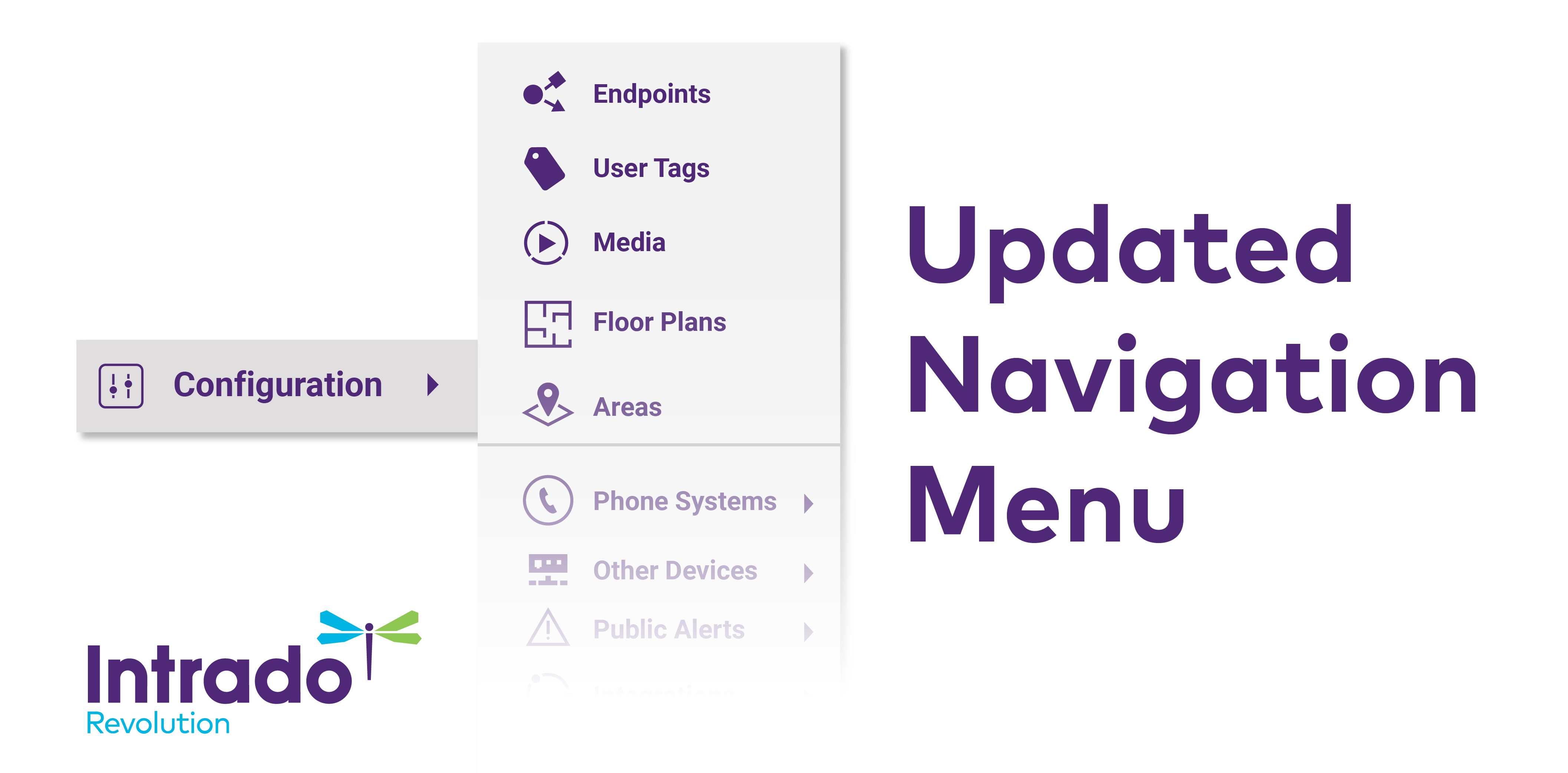 Updated navigation menu